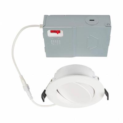 KEYSTONE TECHNOLOGIES Light Fixture: 4 in Dia, 650 lm, 2700K/3000K/3500K/4000K/5000K - Low-Profile Canless Downlights