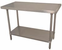 ADVANCE TABCO Work Table: Fixed Ht, Stainless Steel, 72 in x 30 in, 525 lb Overall Load Capacity (MPN VSS - 306-GR). Key specifications — Brand: ADVANCE TABCO.