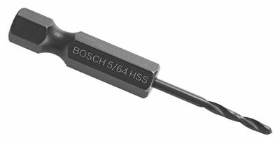BOSCH Hex Shank Drill Bit: 5/64", 118° Split Point, Black Oxide HSS - Bosch Impact Tough Drill Bits