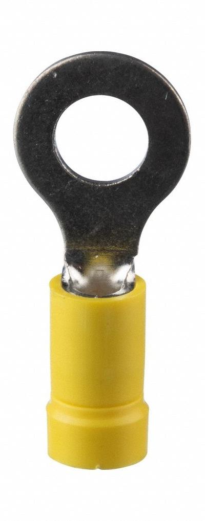 PANDUIT StrongHold(TM) EV10-14RB-Q Ring Terminal: Yellow - Insulated Ring Terminals