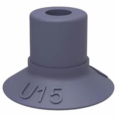 PIAB Vacuum Pad: Bellows, w/o Adapter, 22.1 mm Pad Dia, Food Grade Silicone Rubber - Bellows Type Food-Safe Vacuum Pads