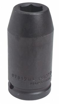 PROTO Impact Socket: 3/4 in Drive Size, Metric, 27 mm Socket Size, 12-Point, Std, Black Oxide (MPN J07527MT). Key specifications — attr1215501: PROTO; attr1215515: Black Oxide; attr1215518: 27 mm.