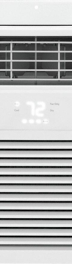 FRIGIDAIRE Window Air Conditioner: 300 sq ft – 350 sq ft, 8,000 BtuH, 115V AC, 5-15P, Cooling Only (MPN FHWW084TE1). Key specifications — Brand: FRIGIDAIRE; Combined Energy Efficiency Ratio (CEER) Rating: 10.9; Voltage: 115V AC; NEMA Plug Configuration: 5-15P; Special Features_Broad: Remote Control.