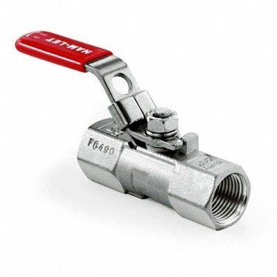 HAM-LET Manual Two-Way Ball Valve: 1/2 in, Stainless Steel, Straight, FNPT x FNPT - Straight-Body Stainless Steel Ball Valves