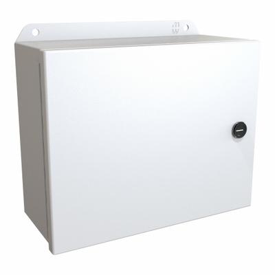 HAMMOND Electrical Enclosure: Steel, 8 in x 10 in x 4 in, NEMA 12/13/3R/4, w/Panel - Steel Washdown Enclosures