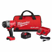MILWAUKEE Impact Wrench Kit: 1/2 in Drive Size, 1,200 ft-lb Fastening Torque, Brushless, M18 FUEL™ (MPN 2967-21B). Key specifications — attr1170829: Brushless; attr1170832: Standard.