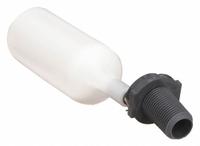 KERICK Float Valve Assembly: For Water Media, Angle Valve Body, Cylindrical, Bulkhead, PVC, MNPT, M (MPN M3P2). Key specifications — Mounting: Bulkhead; Arm Adjustability: Fixed; Connection Gender - Side 1: Male; Brand: KERICK; Connection Type - Side 1: NPT; Flow Rate: 1.3 gpm @ 40 psi; For Media: Water; Seal Material: Santoprene Rubber.