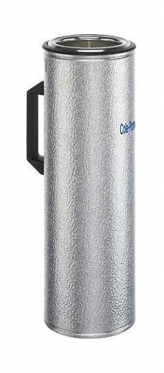 COLE-PARMER Cryogenic Dewar: 0.75 L Capacity, 3 1/4 in Overall Dia, 14 5/8 in Overall Ht, Aluminum (MPN 0377040). Key specifications — Brand: COLE-PARMER; Material: Aluminum.