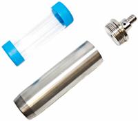 AMS Soil Core Sampler Cup with Cap: Carbon Steel, 5/8 in Connection Size, 1 1/2 in Overall Dia (MPN 403.96). Key specifications — Material: Carbon Steel; Connection Type: Threaded; Includes: 1-1/2 in x 12 in Plastic Liner; Brand: AMS.