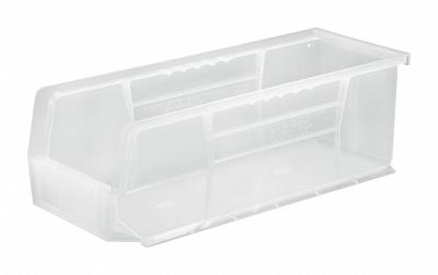 QUANTUM STORAGE SYSTEMS Hang and Stack Bin: 5 1/2 in x 14 3/4 in x 5 in, Clear - Clearview Plastic Bins