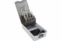 APPROVED VENDOR Jobber Length Drill Bit Set: 15 Pc, 1/16" to 1/2" by 32nds, 118° 4-Facet Point (MPN 450-000015). Key specifications — attr1236168: Box.