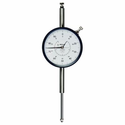 MITUTOYO Dial Indicator: 0 in to 2 in, Inch, Plunger, 0.001 in/0.003 in Accuracy - Continuous Reading Back Lug Dial Indicators