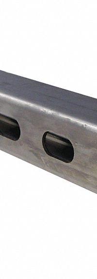 Strut Channel - Slotted: 304 Stainless Steel, Polished, 12 ga Gauge, Slotted Holes (MPN S45810ST58). Key specifications — Material: 304 Stainless Steel; Color: Silver; Finish: Polished; Hole Size: 9/16 in x 1-1/8 in; Hole Spacing: 2 in Center to Center; Slot Type: Slotted; Brand: CALBRITE.
