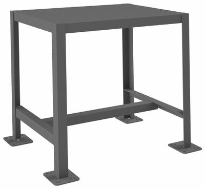 DURHAM MFG Work Table: Fixed Ht, Steel, 24 in x 18 in, 2,000 lb Overall Load Capacity - Steel-Top Worktables