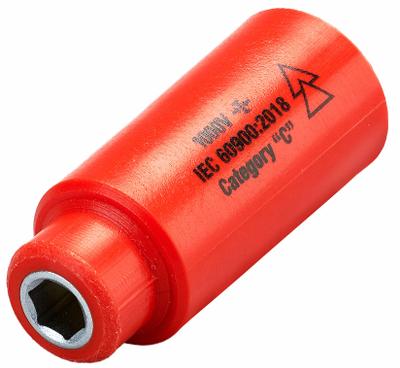 ITL Insulated Socket: 1/4 in Drive Size, 5.5 mm/7/32 in Socket Size, 1 5/8 in Overall Lg - 1/4" Drive Metric Insulated Hand Sockets