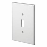 LEVITON Wall Plate: Toggle, 1 Gang, White, Jumbo Size (MPN 88101). Key specifications — Brand: LEVITON; Material: Plastic.
