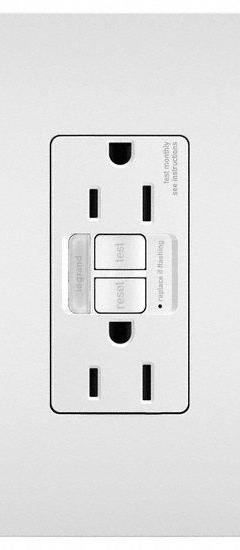 LEGRAND GFCI: Duplex, 5-15, White, GFCI, 125V AC, 15 A, 2 Pole / 3 Wire (MPN 1597NTLTRWCCD4)