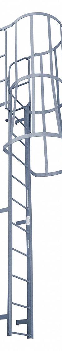 COTTERMAN Fixed Ladder with Safety Cage: 21 ft Overall Ht, 39 in Overall Wd, Steel, 19 Rungs (MPN F19WC C1). Key specifications — attr1050722: COTTERMAN; attr1050760: Assembled; attr1083696: 2.