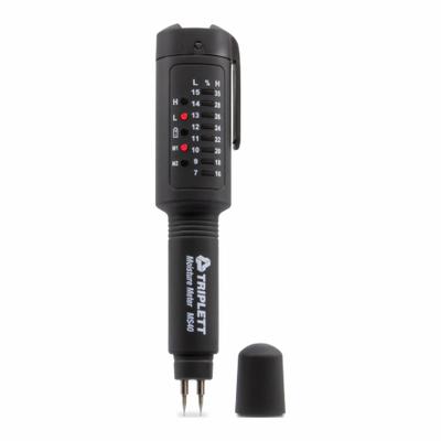 TRIPLETT Pen Style Pin Moisture Meter: No Display, LED, Pin, ±1% Moisture Content Accuracy - Pin Moisture Meters