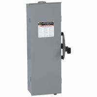 SQUARE D Safety Switch: Fusible, 30 A, Three Phase, 600V AC, Galvanized Steel, Indoor/Outdoor (MPN DT361RB). Key specifications — Brand: SQUARE D.