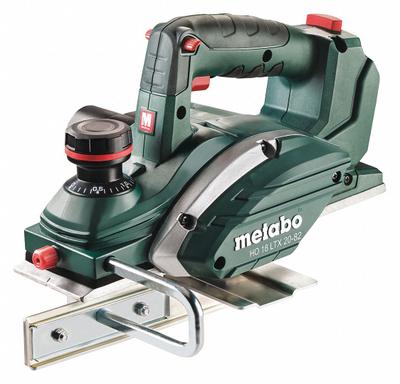 METABO Cordless Planer: 18V Li-Ion, Bare Tool, 3 1/4 in Blade Wd, 1/16 in Cutting Dp - Metabo Cordless Hand Planers