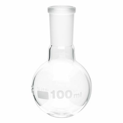 APPROVED VENDOR Boiling Flask: 100 mL, Colorless, Round - Glass Boiling Flasks