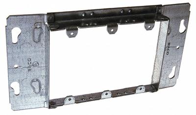 RACO Electrical Box Cover: Blank, 3/4 in Raised Ht, Steel, 8.88 in Overall Lg - Plaster Rings