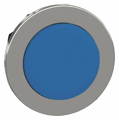 SCHNEIDER Extended Push Button: Blue, 30 mm Mounting Size, Metallic - Extended-Length Push-Button Operators