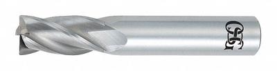 OSG Corner Radius End Mill: Carbide, TiAlN Coated, 4 Flute, 3/4" Mill Dia, 1-1/2" LOC - General Purpose Carbide Corner-Radius End Mills