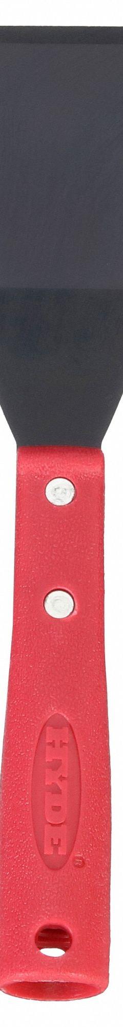 HYDE Scraper: Bld. Mat. Carbon Steel, Hdl. Mat. Polypropylene, Stiff, Bent Bld. Shape (MPN 12070). Key specifications — attr1004902: HYDE; attr1014703: Plastic; attr1017570: Standard End; attr1029655: Bent; attr1034073: Straight.