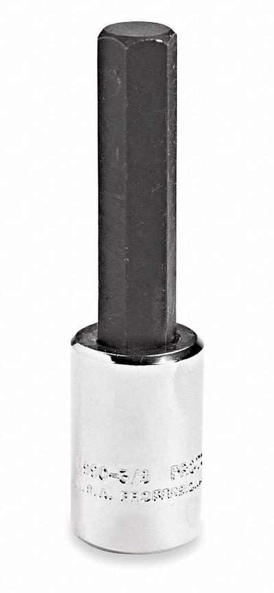 PROTO Socket Bit: 3/8 in Drive Size, Hex Tip, 1/4 in Tip Size, 2 23/32 in Overall Lg - Hex Bit Sockets