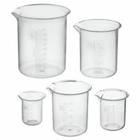 APPROVED VENDOR Beaker Set: Low Form, Molded Graduation, Polymethylpentene, Translucent, Non-Sterile (MPN 222205). Key specifications — Clarity: Translucent; Graduation Style: Molded; Body Color: Colorless; Brand: APPROVED VENDOR; Product Type: Beaker Set; Includes Graduations: Yes; Beaker Type: Low Form.