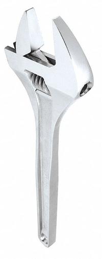 PROTO Adjustable Wrench: Alloy Steel, Chrome, 18 in Overall Lg, 2 3/8 in Jaw Capacity, Plain Grip (MPN J718A). Key specifications — attr309359: Chrome; attr324924: PROTO; attr309358: Alloy Steel.