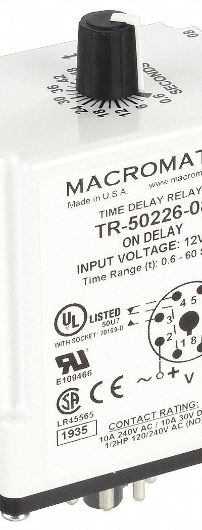 MACROMATIC Single Function Time Delay Relay: Socket Mounted - Socket-Mounted Relays