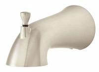 SPEAKMAN Diverter Tub Spout: 1/2 in Connection Size, Slip-Fit Connection, 6 1/8 in Spout Reach (MPN S-1562-BN). Key specifications — Tub Spout Connection Type: Slip-Fit; Trim Finish: Brushed Nickel; Tub Spout Material: Metal; Brand: SPEAKMAN.