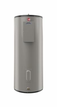 RHEEM Electric Water Heater: 240V AC, 40 gal, 12,000 W, Single/Three Phase, 48.3 in Ht (MPN ELD40-FTB). Key specifications — Phase: Three; Brand: RHEEM.