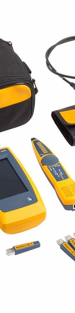 FLUKE NETWORKS Cable Network Tester: LinkIQ, Industrial Network Pro Kit with IntelliTone Probe, USB (MPN LIQ-KIT-IE). Key specifications — Communication Protocol: USB; Manufacturer Part Number: LIQ-KIT-IE; Alert Type: Sound; Compatible Cable Type: Twisted Pair; Data Safe Monitor: Yes; Display Screen Type: LCD Touchscreen; Includes: RJ45 Patch Cord; Product Type: Cable Network Tester.