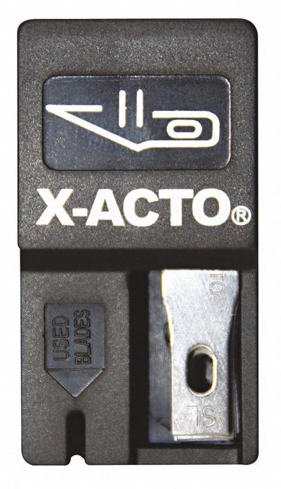 X-ACTO Blade Dispenser: Triangular, 1 1/2 in Blade Lg, 0.02 in Blade Thick, Carbon Steel - Replacement Precision Knife Blades