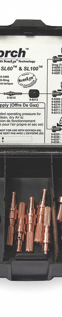 THERMAL DYNAMICS Plasma Torch Consumable Kit: SL100/SL60, 30 A (MPN 5-2550). Key specifications — For Plasma Torch Type: Handheld; Manufacturer Part Number: 5-2550; Brand: THERMAL DYNAMICS; Kit Includes: Tip/Nozzle.