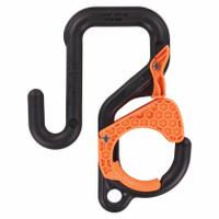 ERGODYNE Bucket Hook: 3 in W x 3 3/4 in H x 8 1/2 in L, Black/Orange, Plastic (MPN 3178-3IN). Key specifications — attr1118525: ERGODYNE; attr1118517: Meets ANSI 121-2018; attr1125037: Black; attr1125045: Apron Hook; attr1125041: Plastic.