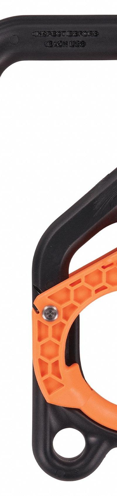 ERGODYNE Bucket Hook: 3 in W x 3 3/4 in H x 8 1/2 in L, Black/Orange, Plastic - Bucket Bag Hooks & Covers