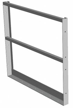 PORTA-KING Guard Rail: 48 in Overall Lg, 42 in Overall Wd, 42 in Overall Ht, Steel (MPN PK-GR-RAIL-4). Key specifications — Finish: Polyurethane Acrylic Enamel; Material: Steel; Brand: PORTA-KING; Includes Installation Hardware: Yes.