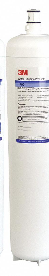 3M Quick-Connect Water Filter: 0.2 micron, 10 gpm, 24 1/8 in Overall Ht, 108,000 gal (MPN CARTPAK DP290). Key specifications — Brand: 3M; Reduces: Sediment; Filter Media: Pleated Membrane.