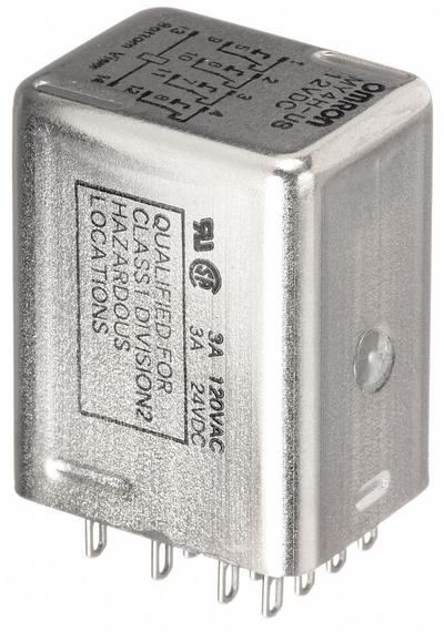 OMRON Hermetically Sealed Relay: Socket Mounted, 3 A Current Rating, 12V DC, 4PDT - Socket-Mounted Relays