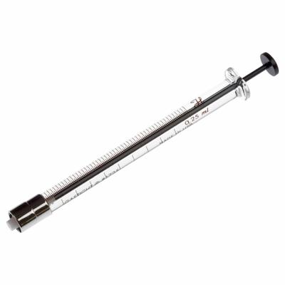 HAMILTON Chromatography Syringe: 250 ul Capacity - mL, Gastight, Borosilicate Glass - Gastight Syringes