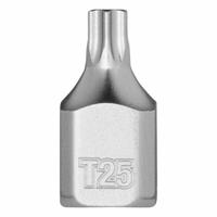 MILWAUKEE Bit Socket: 1/4 in Drive Size, Torx Tip, T25 Tip Size, 51/64 in Overall Lg, Fixed Insert (MPN 45-34-1108). Key specifications — attr1213209: Fixed Insert; attr1213211: MILWAUKEE.