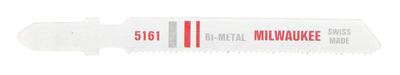 MILWAUKEE Jigsaw Blade: 24, 3 in Blade Lg, Bi-Metal, Bi-Metal, T Shank, Thin Metal - Metal-Cutting Blades