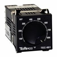 TEMPCO Temperature Controller: TEC-901, 1/16 DIN Size, K, Proportional, 100 to 130V AC, Analog (MPN TEC17126). Key specifications — Brand: TEMPCO; Alarms: No Alarm; Control Mode: Proportional; Current: 0.042; Display Type: Analog; Input Voltage: 100 to 130V AC; Output: 5 A Relay; Product Type: Temperature Controller.