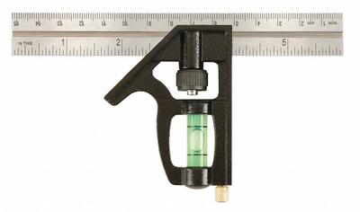 JOHNSON LEVEL Combination Square: Inch/Metric, Stainless Steel, 3 1/2 in, 6 in x 0.85 in - Combination Squares
