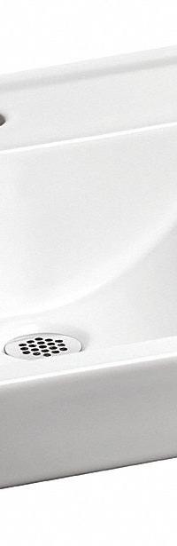 AMERICAN STANDARD Bathroom Sink: Decorum®, White, Vitreous China, 18 1/4 in Overall Lg, Single Hole (MPN 9024901EC.020). Key specifications — Series: Decorum®; Includes: Wall Hanger; Color: White; Brand: AMERICAN STANDARD; Sink Type: Bathroom; Material: Vitreous China; Sink Material: Ceramic.